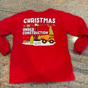 Cardin McCoy Christmas Under Construction Kids Shirt - Red